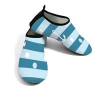 Scarpe da acqua nautiche a righe con ancora a pois, per donne e uomini, ad asciugatura rapida, con suola antiscivolo in TPR, calzini leggeri per spiaggia a piedi nudi, per piscina, surf, kayak, pesca