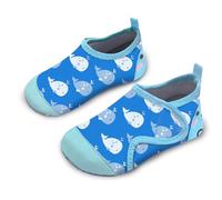 Scarpe da acqua per bambini ragazzi ragazze bambini scarpe da spiaggia scarpe da nuoto Aqua Pool calzini ad asciugatura rapida antiscivolo per bambini scarpe a piedi nudi, Piccola Balena Blu, 17/18 EU