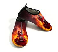 Scarpe da acqua per chitarra con musica e fuoco, per donne e uomini, ad asciugatura rapida, leggere, per spiaggia, Multi, 41/42 EU