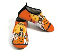 Scarpe da acqua per donne e uomini, ad asciugatura rapida, a piedi nudi, con zucca, pipistrello, luna, per la spiaggia, Multi, 42.5/43 EU
