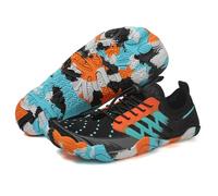 Scarpe da acqua per donne e uomini, con punta larga, antiscivolo e ad asciugatura rapida, traspiranti, per spiaggia, piscina, acqua, nuoto, surf, escursionismo, passeggiate, Blu, 40 2/3 EU