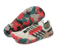 Scarpe da acqua per donne e uomini, con punta larga, antiscivolo e ad asciugatura rapida, traspiranti, per spiaggia, piscina, acqua, nuoto, surf, escursionismo, passeggiate, Bianco e verde., 45 EU