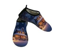 Scarpe da acqua per la notte dell'albero di Natale, per donne e uomini, ad asciugatura rapida, scarpe da nuoto a piedi nudi, calzini acquatici per spiaggia, Multi, 41/42 EU