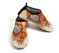 Scarpe da acqua retrò con cuore floreale farfalla per donne e uomini, ad asciugatura rapida, scarpe da nuoto a piedi nudi calzini per spiaggia, Multi, 38.5/39.5 EU