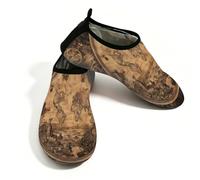 Scarpe da acqua retrò con mappa del mondo per donne e uomini, ad asciugatura rapida, leggere, calzini acquatici a piedi nudi per la spiaggia, Multi, 40/40.5 EU