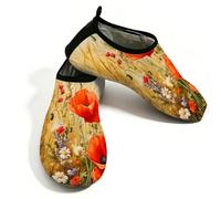 Scarpe da acqua retrò con papavero per donne e uomini, ad asciugatura rapida, leggere, per spiaggia, Multi, 37/38 EU