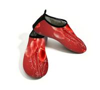 Scarpe da acqua rosse a forma di cuore, per donne e uomini, ad asciugatura rapida, leggere, per spiaggia e surf, Multi, 42.5/43 EU