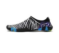 Scarpe da Acqua Scarpe da Acqua Spiaggia ad Asciugatura Rapida Pantofole Nuoto Unisex Mare Ginnastica a Piedi Nudi Surf Contro Corrente Donna Uomo Sandali Leggeri(Black White,40)
