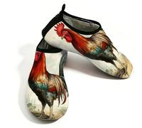 Scarpe da acqua vintage a forma di gallo per donne e uomini, ad asciugatura rapida, leggere, per spiaggia, Multi, 40/40.5 EU
