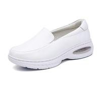Scarpe da Allattamento Ortopediche per Donna,Professionale Leggero Scarpe da Infermiera da Donna,Comodo Antiscivolo Mocassini Scarpe da Lavoro per la Ristorazione (Color : White, Size : 40 EU)