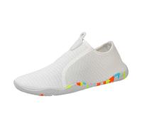 Scarpe da bagno da donna e uomo, da nuoto, da spiaggia, da surf, ad asciugatura rapida, morbide, leggere, con suola antiscivolo, Bianco A., 41 EU