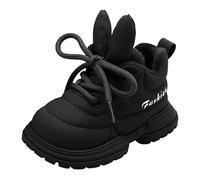 Scarpe da bagno per adulti Bowknot First Shoes Buckle Strap Toddler Soft Bottom Breathable Princess Shoes Bambini Sneakers Ragazze 25, Nero , 24.5 EU