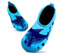 Scarpe da Bagno per Bambini Ragazze Ragazzi Asciugatura Rapida Scarpette da Surf per Piscina Spiaggia Canottaggio(Blu Grande Squalo,5.5/6 UK Child,22/23 EU)