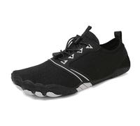 Scarpe da bagno unisex, sportive, leggere, da spiaggia, da surf, in neoprene, da donna, da ginnastica, da jogging, da trekking, da ciclismo, da montagna, Nero , 46 EU