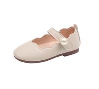 Scarpe da baletto per bambini, con suola morbida, casual, comode, da spiaggia, da principessa, alla moda, eleganti, per il tempo libero, per l'estate, beige., 26 EU
