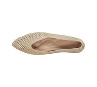 Scarpe da ballerina, da donna, slip, traspiranti, a maglia, con suola piatta, leggere, a punta, per il tempo libero, suola morbida, da donna, Bianco 1, 37 EU