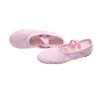 Scarpe da balletto da bambina, comode, morbide, durevoli, leggere, da balletto, da infilare, suola in pelle divisa per bambini, Rosa chiaro3, 29 EU