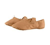 Scarpe da balletto da bambina, comode, morbide, durevoli, leggere, da balletto, da infilare, suola in pelle divisa per bambini, khaki1, 37 EU