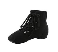 Scarpe da ballo da bambina con lacci, piatte per sala da ballo, jazz, in tela, moderne, jazz, da ginnastica, di carnevale, adatti per principianti, adatti per la danza dello spettacolo, colore bianco