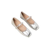 Scarpe da Ballo da Donna con Punta Quadrata, Scarpe da Abbigliamento a Basso Tacco con Tacco Basso, Cinghia di Fibbia Comoda e Un Facile Design Slip-on per Il Lavoro