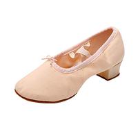 Scarpe da ballo da donna con tacco medio per un maggiore comfort e stile, beige., 39 EU