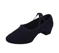 Scarpe da ballo da donna con tacco medio per un maggiore comfort e stile, Nero , 35 EU