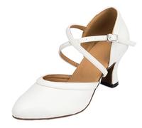 Scarpe da Ballo da Donna con Tacco Sala da Ballo Latino Salsa Tango Punta Chiusa Scarpe da Sposa (Tacco 5cm Esterno, Numeric_39)