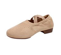 Scarpe da ballo da donna Latina Scarpe nere con lacci Chiuso Salsa Tango Salsa da ballo Scarpe da allenamento a maglia Tacchi sandali sandali in rete scarpe in tessuto traspirante temperamatite pizzo