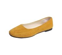 Scarpe da ballo da donna latino, piatti, comodi, da donna, chic, per guida, basse, traspiranti, leggeri, per il tempo libero, scarpe da donna, leggere, classiche, giallo., 43 EU