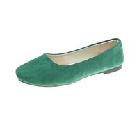 Scarpe da ballo da donna latino, piatti, comodi, da donna, chic, per guida, basse, traspiranti, leggeri, per il tempo libero, scarpe da donna, leggere, classiche, verde, 36 EU