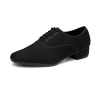 Scarpe da Ballo da Sala da Uomo, Scarpe da Ballo Professionali con Lacci 1Inchs Heel Latin Salsa Tango Shoes,Suede Full Sole,40 EU