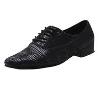 Scarpe da Ballo da Sala per Uomo, Scarpe da Ballo in Pelle con Suola Scamosciata per Esercizi di Tango per Uomo,Nero,44