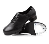 Scarpe da Ballo da Uomo Scarpe da Tip Tap for Adulti in Pelle con Suola Morbida e Piastra in Alluminio ad Alto Impatto(Men Genuine Leather,45)
