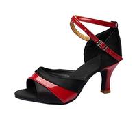 Scarpe da Ballo Donna Allenamento Comodi Punta Aperta/Chiuse Scarpe Tango Argentino Kizomba ChaCha Estivi Sandali con Tacco Standard Sala da Ballo Modern Jazz Valzer per Partito
