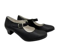 Scarpe da Ballo Flamenco e Latino Donna e Bambina Tacco Elegante e Comodo in Pelle per Scuola o Spettacolo, Principianti e Professionisti dalla Taglia 24 alla 41