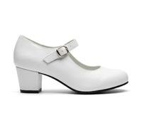 Scarpe da Ballo Flamenco e Latino Donna e Bambina Tacco Elegante e Comodo in Pelle per Scuola o Spettacolo, Principianti e Professionisti dalla Taglia 24 alla 41