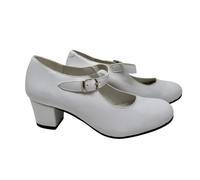 Scarpe da Ballo Flamenco e Latino Donna e Bambina Tacco Elegante e Comodo in Pelle per Scuola o Spettacolo, Principianti e Professionisti dalla Taglia 24 alla 41