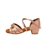Scarpe da Ballo for Bambini, for Ragazze, Bambine, Donne, Sandali Latino-Americani, Scarpe Moderne Tango, Allenamento for la Salsa(3.5cm Light Pink,25 (17.5cm))