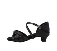 Scarpe da Ballo for Bambini, for Ragazze, Bambine, Donne, Sandali Latino-Americani, Scarpe Moderne Tango, Allenamento for la Salsa(4.5cm Black,36 (23cm))