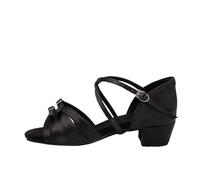 Scarpe da Ballo for Bambini, for Ragazze, Bambine, Donne, Sandali Latino-Americani, Scarpe Moderne Tango, Allenamento for la Salsa(3.5cm Black,37 (23.5cm))