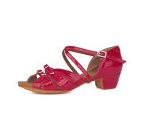 Scarpe da Ballo for Bambini, for Ragazze e Donne, Scarpe Latino-Americane, Sala Moderne, Tango con Fibbia in Strass(Red,29 (19.5cm))