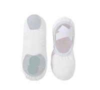 Scarpe da Ballo for Donna, Pantofole morbide, for Bambine e Ragazze, Ballerine, for esercitarsi, in Tela per Esercitazioni o Spettacoli di Danza(White,37(22CM))
