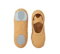 Scarpe da Ballo for Donna, Pantofole morbide, for Bambine e Ragazze, Ballerine, for esercitarsi, in Tela per Esercitazioni o Spettacoli di Danza(Tan,36(21.5CM))