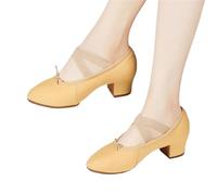 Scarpe da Ballo for Donne for Salsa Jazz for Balletto con Suola Morbida Tacchi Bassi Pantofole for Bambini Ginnastica Latine for Rosa Nere Rosse per Spettacoli Teatrali(9outdoor Camel 3.5cm,38)