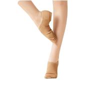 Scarpe da Ballo Jazz Elasticizzate con Suola Antiscivolo Marrone Chiaro Nere Ginnastica for Adulti for Ragazze e Donne(Tan,31)