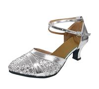 Scarpe da ballo latine da donna Sala da ballo, plateau Matrimonio Standard Chiuso Glitter Sandalo Cha-Cha Tacco Danza Performance Tango Scarpe da ballo Moderno Partito Professionale Valzer Sala da