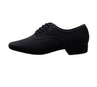 Scarpe da Ballo Latino-Americane da Uomo, Professionali, Nere, con Tomaia Oxford, Moderne, da Jazz, for Balli da Sala da Tango con Tacco Basso per Feste Danzanti(45)