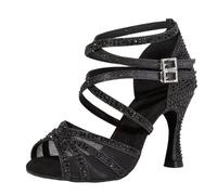 Scarpe da Ballo Latino con Diamanti Caldi Tacco Alto for Scarpe quadrate for Adulti di Sesso Femminile for Suola Morbida Latina per Donna(37)