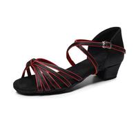 Scarpe da ballo latino da donna con suola morbida, fibbia con strass, comode ed eleganti, scintillanti, Altro 2, 39 EU