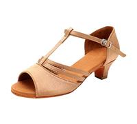 Scarpe da ballo latino da donna, stile classico, per salsa, sala da ballo, prestazioni professionali, ballerine, ortopediche, alla moda, per ballo di fine anno, cachi, 42 EU